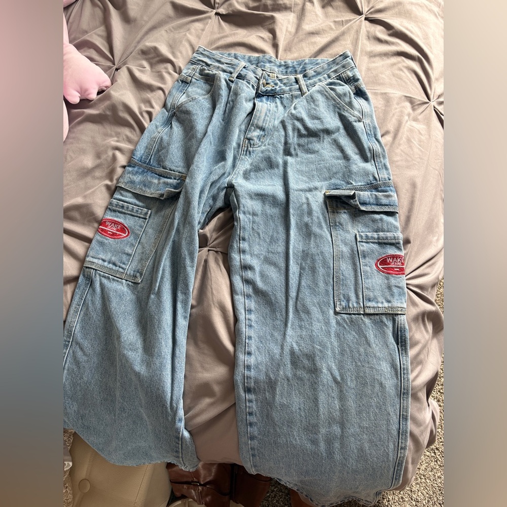 SHEIN WAKE jeans Light Blue Denim Petite Medium